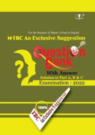 TBC An Exclusive Suggestion Question Bank - For the student's of Master's Final in English (Paperback)